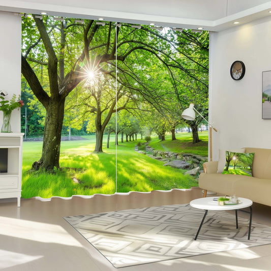 Premium Blackout Digital Curtains - It's Summer Time (Set of 2)
