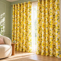 Designer Room Darkening Curtains - Sunshine Lemon(Set of 2)