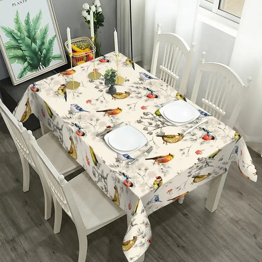 Digital Print Dining Table Cover - Kingdom of Sparrows