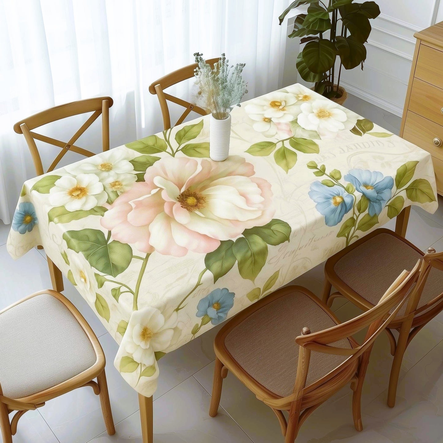 Digital Print Table Cover - Elegant Flora