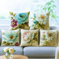 Eloquent Flower Cotton Feel Cushion Covers - 5 Piece/Set