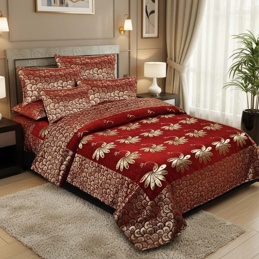 Essence of Peacock Royal Heavy Chenille Bedcovers
