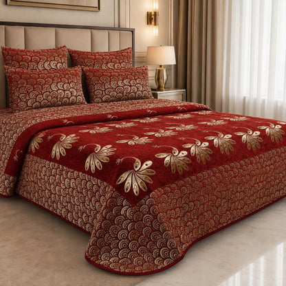 Essence of Peacock Royal Heavy Chenille Bedcovers