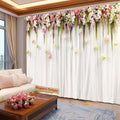Premium Blackout Digital Curtains - Elegant Floral Roses(Set of 2)