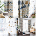 Premium Blackout Geometric Curtains - Ethnic Art of Pyramids(Set of 2) 2023
