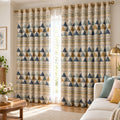 Premium Blackout Geometric Curtains - Ethnic Art of Pyramids(Set of 2)