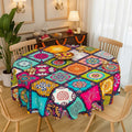Round Dining Table Covers - Colorful Moroccan