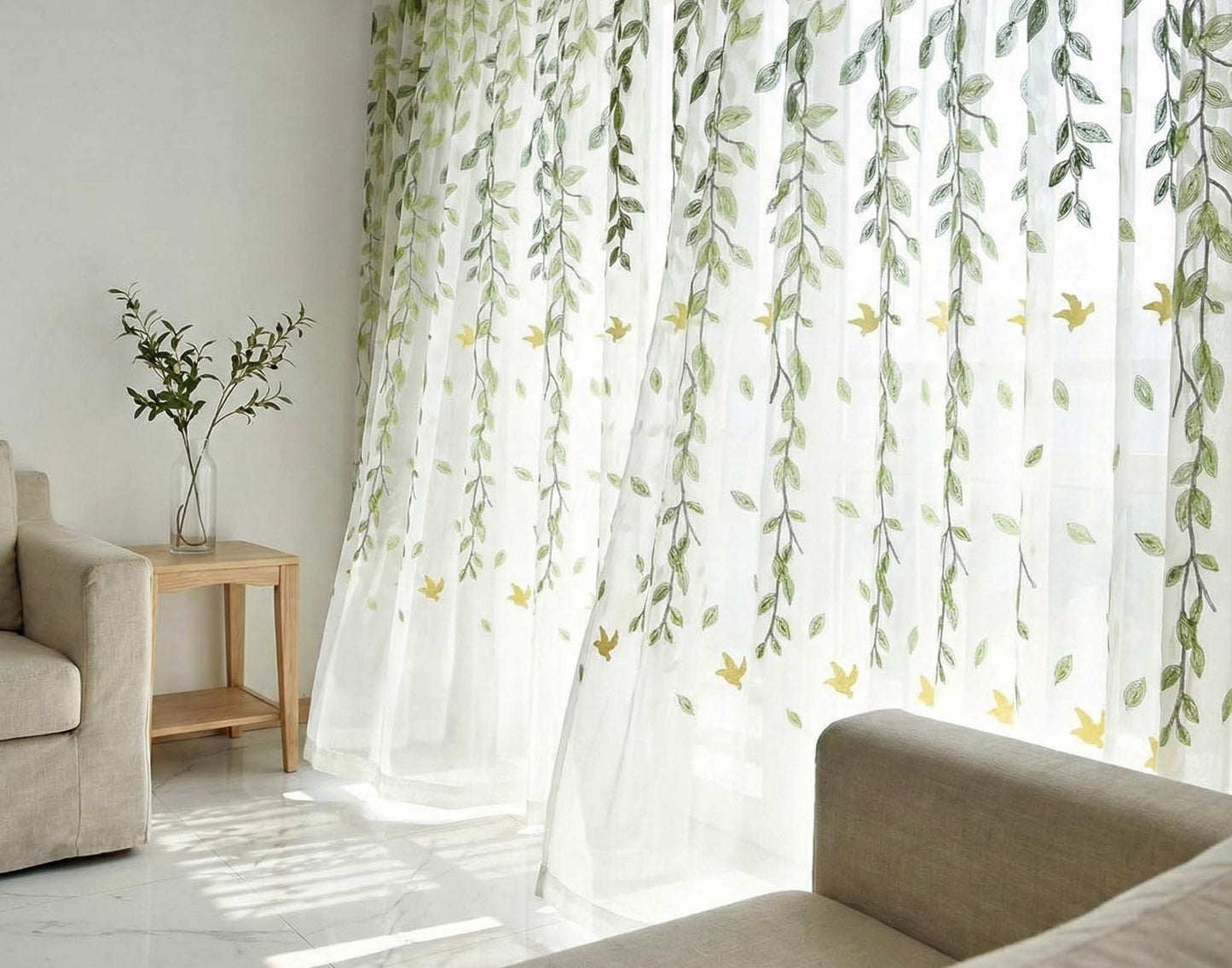 Royal Sheer Curtains - Breezy Vines