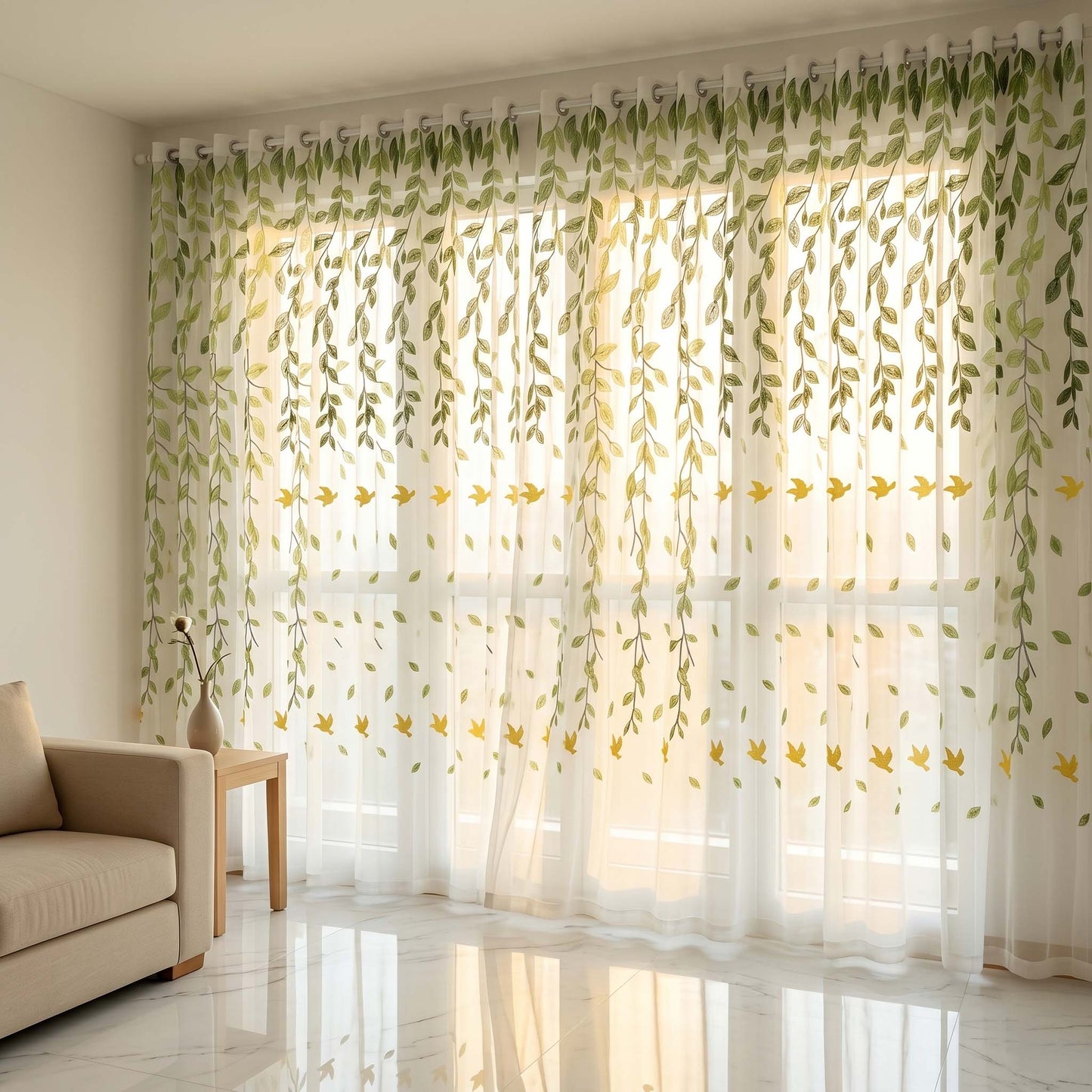 Royal Sheer Curtains - Breezy Vines
