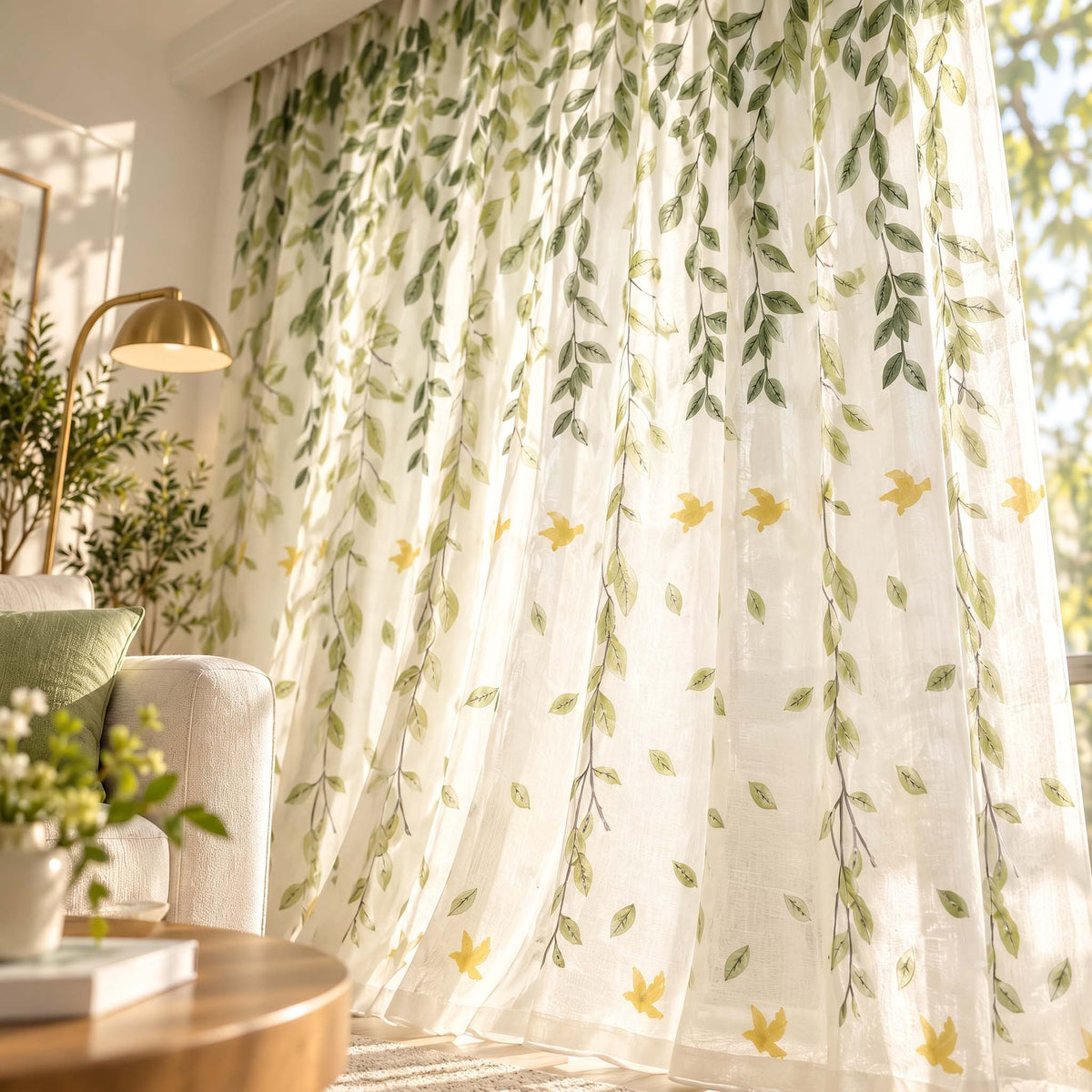 Royal Sheer Curtains - Breezy Vines