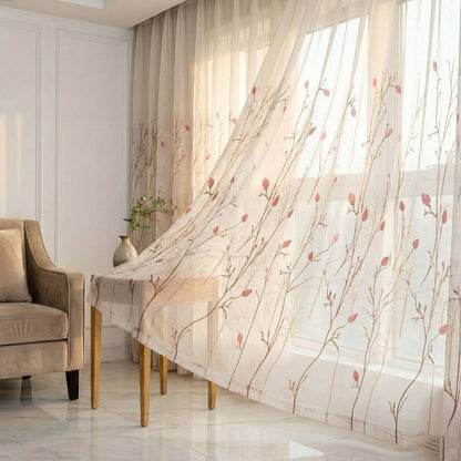 Royal Sheer Curtains - Classic Floral Vines