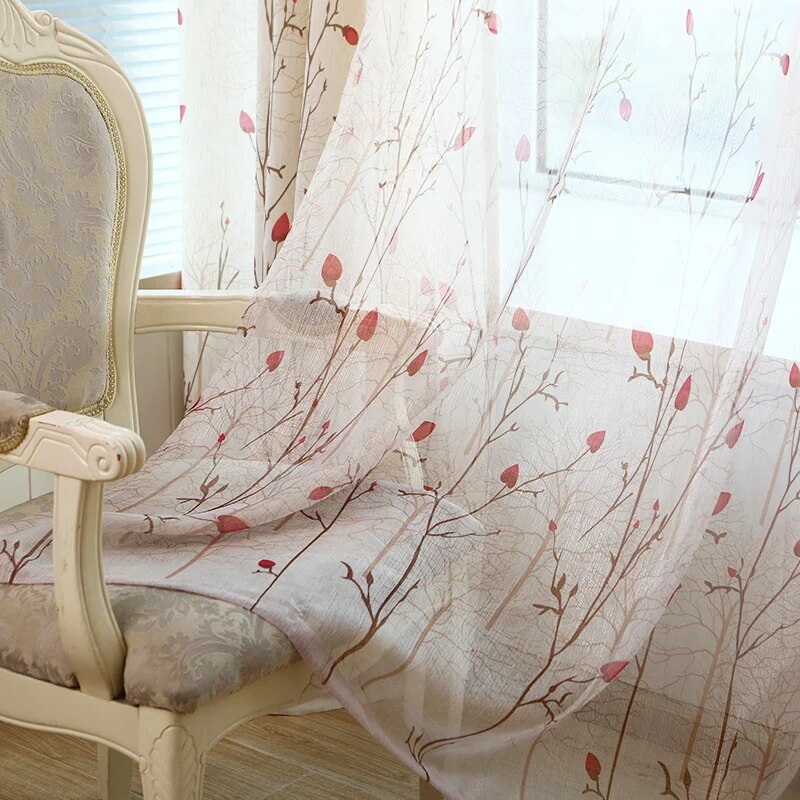 Royal Sheer Curtains - Classic Floral Vines
