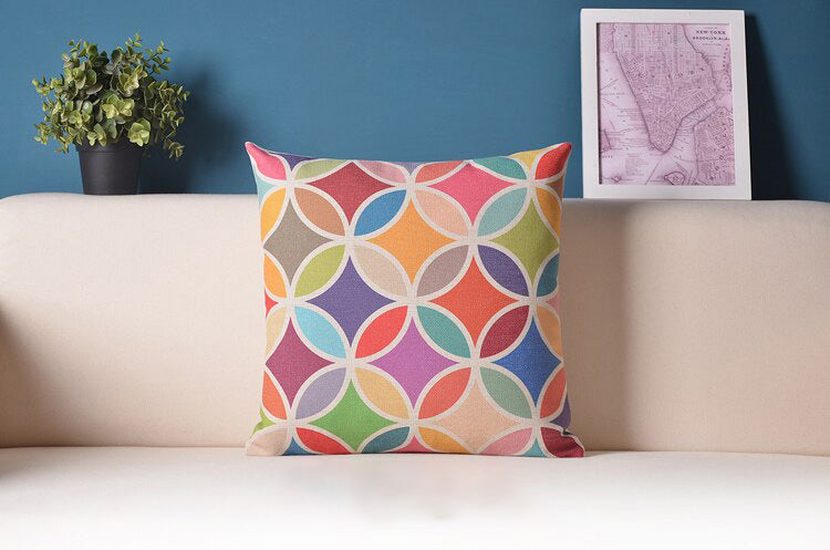 Premium Soft Designer Throw Pillow Decorative Cushion Covers - Classic Geometric Set of 5