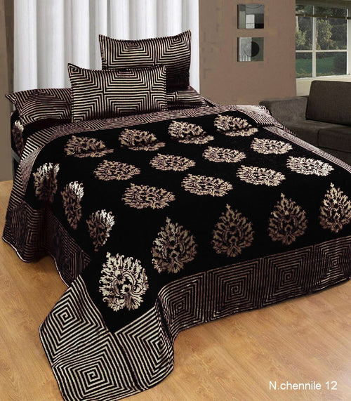 Crafty Chenille Bedcovers for Art Lovers - Black