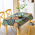 Digital Print Dining Table Cover -  Blooming Moroccan Day