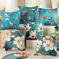 Birds & Flora Cotton Feel Cushion Covers - 5 Piece/Set