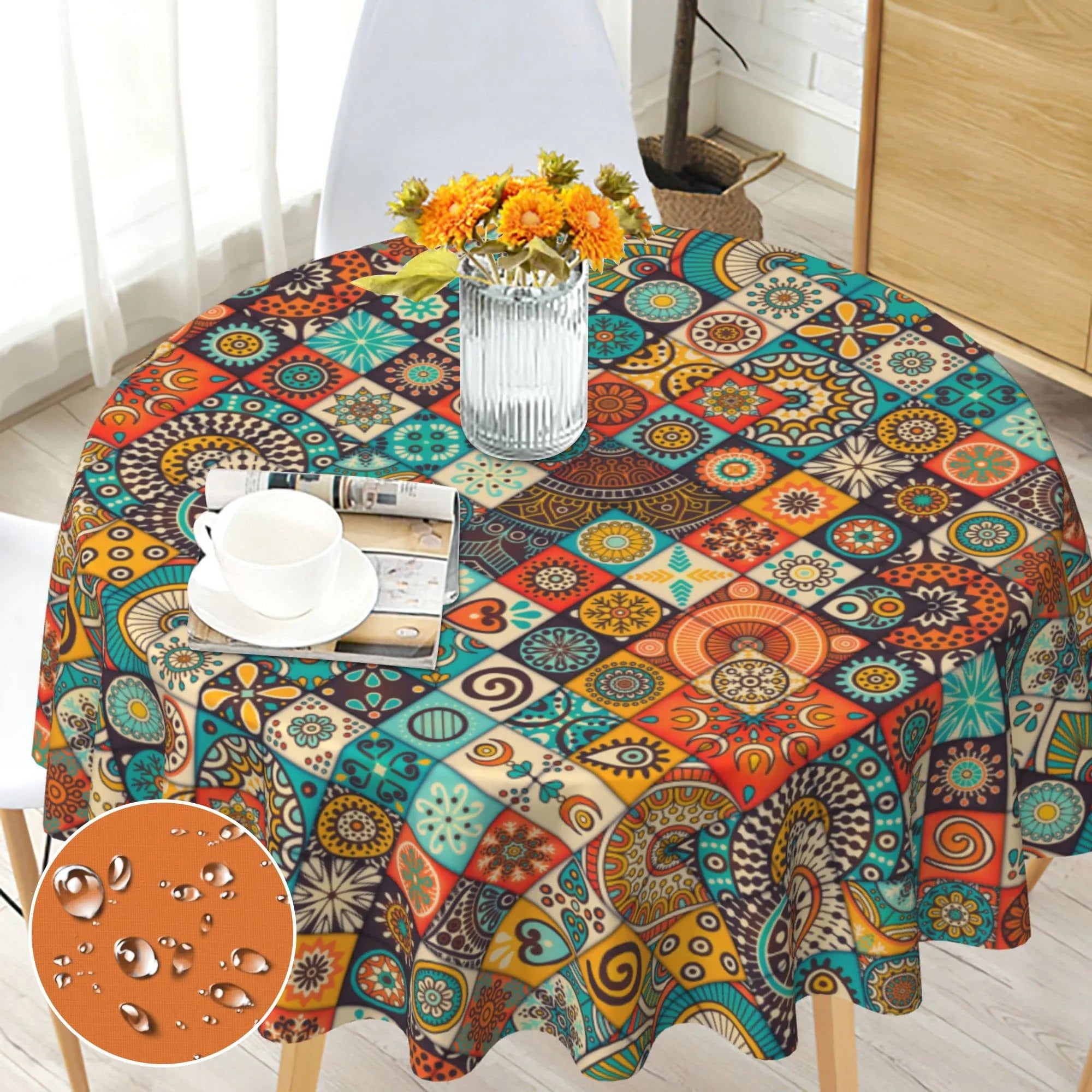 Round Dining Table Covers - Morocco Style – Shoppers Fortune