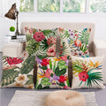 Tropical Flora Cotton Feel Cushion Covers - 5 Piece/Set