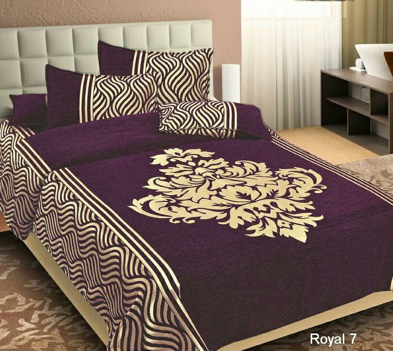 Wonder of Maze Royal Heavy Chenille Bedcovers- Luxury Wine