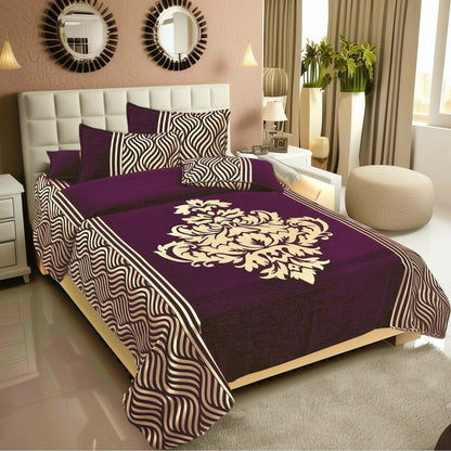 Wonder of Maze Royal Heavy Chenille Bedcovers- Luxury Wine