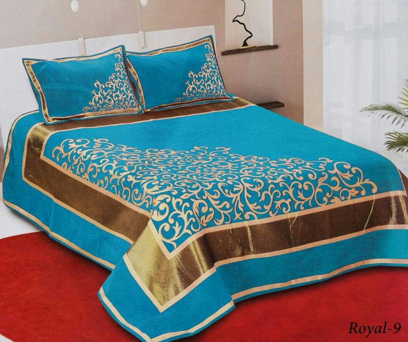 Work of Art Royal Heavy Chenille Bedcovers- Ocean Blue