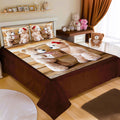 Soft & Cozy Digital Print Velvet Bedsheet - Teddy Gifting