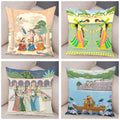 Soft & Cozy Velvet Designer Throw Pillow Decorative Cushion Covers - Royal Dance Set of 4