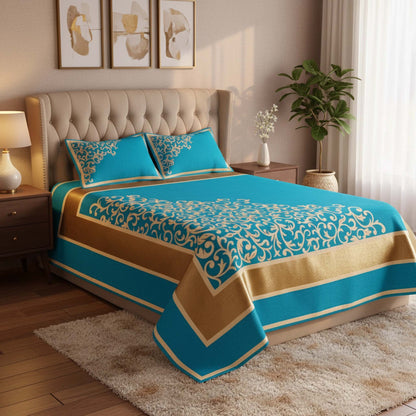 Work of Art Royal Heavy Chenille Bedcovers- Ocean Blue