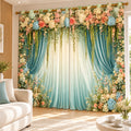 Premium Blackout Digital Curtains - Pure Floral Bliss(Set of 2)