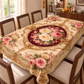 Royal Chateau Rose Designer Table Cover – Luxury Dining Tablecloth for Home