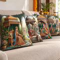Cotton Feel Designer Throw Pillow Decorative Cushion Covers - Royal Rani Set of 4