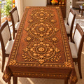 Royal Sandalwood Ornamental Table Cover – Classic Dining Tablecloth for Home Decor