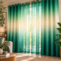 Shading Effect Premium Curtains - Emerald Teal