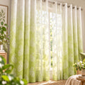 Shading Paisley Effect Premium Curtains - Pistachio Green