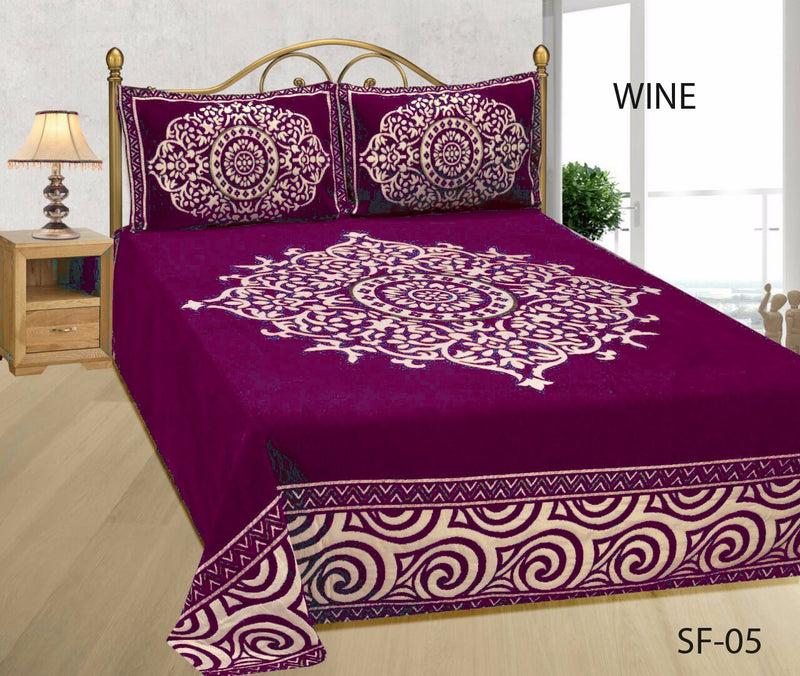 Medieval Royal Arts Heavy Chenille Bedcover- Wine