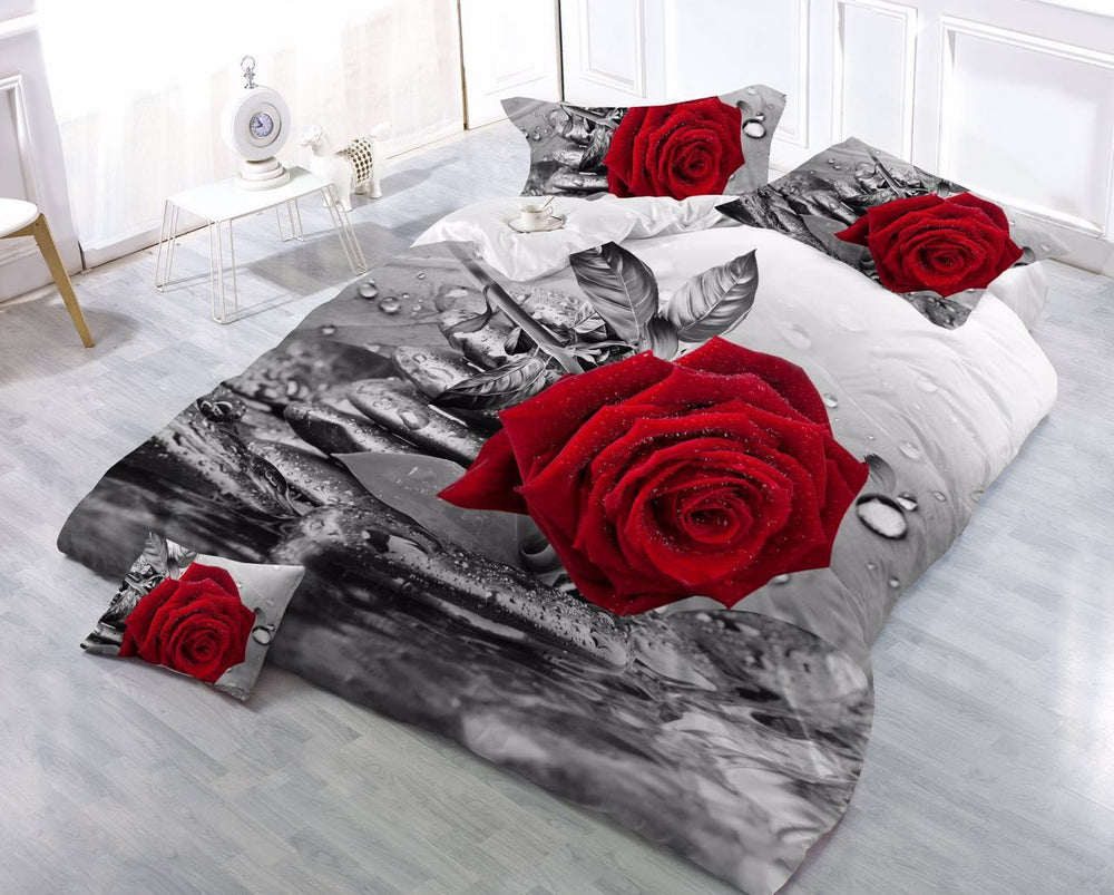 Roses - The Symbol of Life Glace Cotton Bedsheet