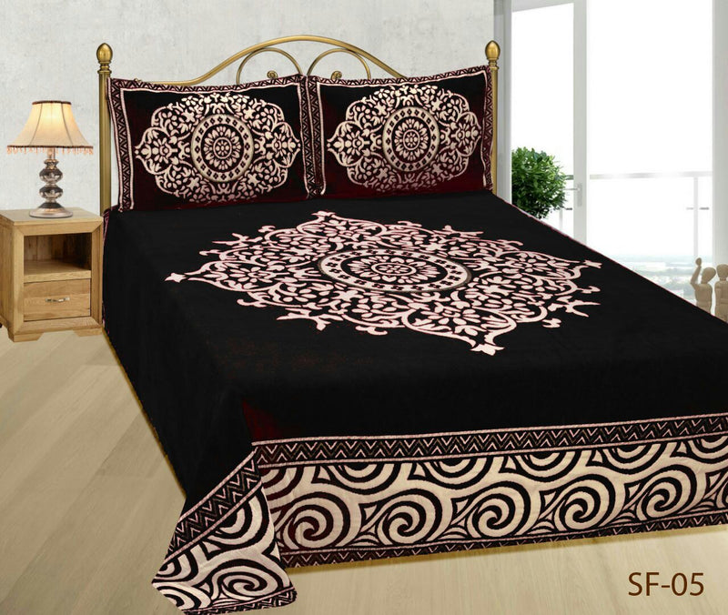 Medieval Royal Arts Heavy Chenille Bedcover- Black