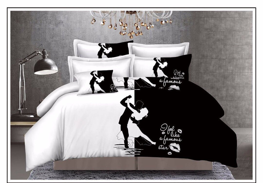 Vintage Couple Cotton Bedsheet-Be Mine Forever