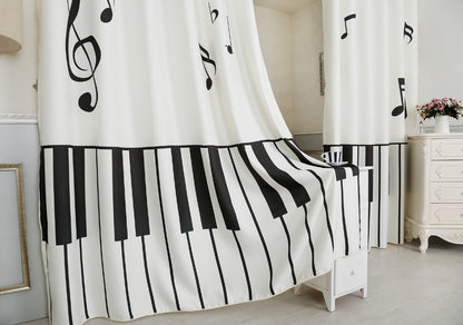 Classic Vintage Style Premium Blackout Curtains - Piano World(Set of 2)