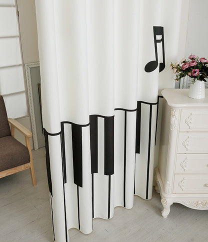 Classic Vintage Style Premium Blackout Curtains - Piano World(Set of 2)