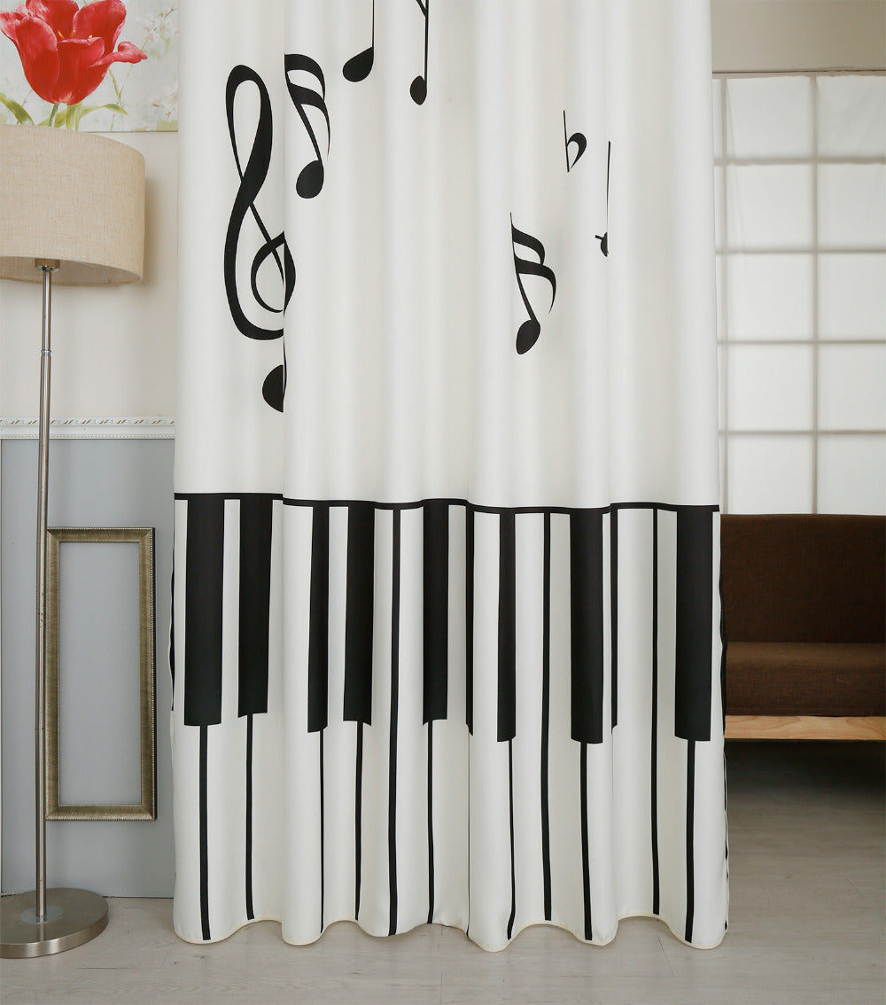 Classic Vintage Style Premium Blackout Curtains - Piano World(Set of 2)