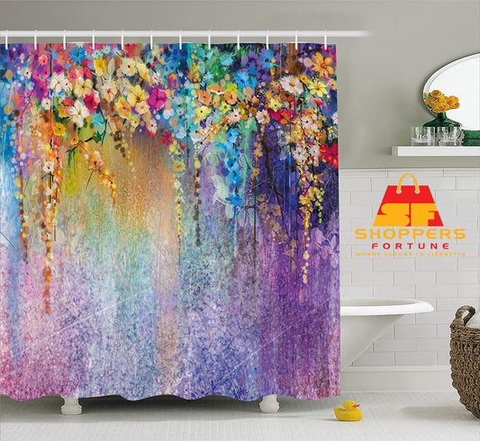 Digital Heavy Long Curtains - Picasso Art of Flora