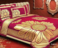 Floral Pattern Heavy Chenille Bedcover - Pink