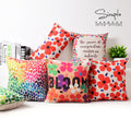 Blooming Flora Cotton Feel Cushion Covers - 5 Piece/Set