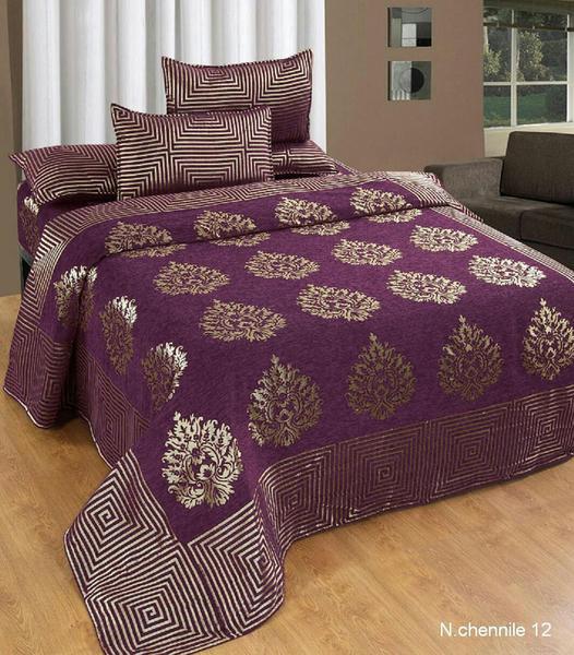 Crafty Chenille Bedcovers for Art Lovers - Purple