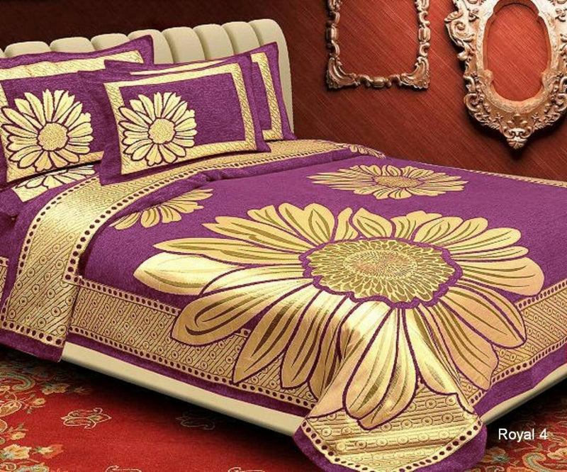 Floral Pattern Heavy Chenille Bedcovers - B