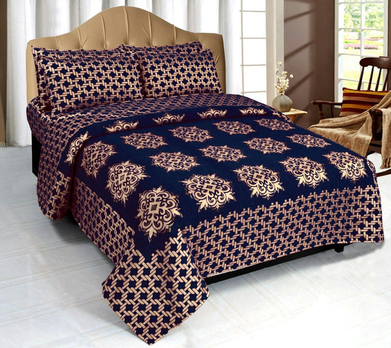 Network of Spades Chenille Bedcovers - Royal Blue