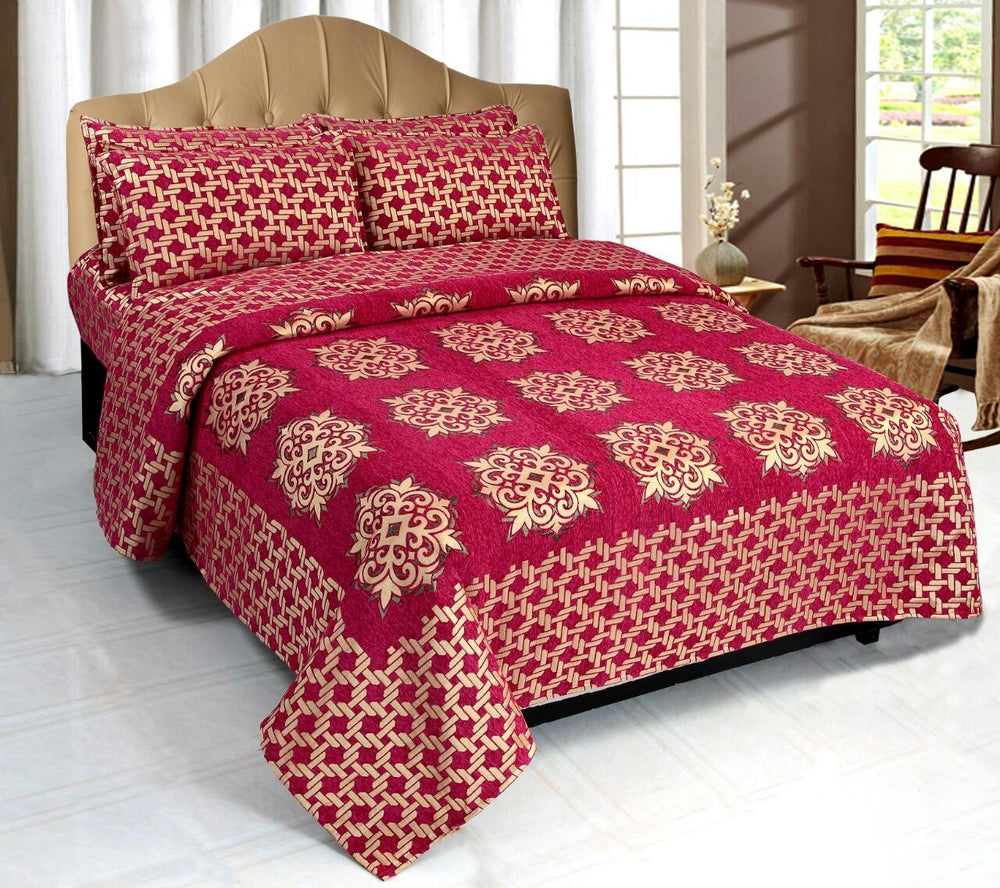 Network of Spades Chenille Bedcovers - B