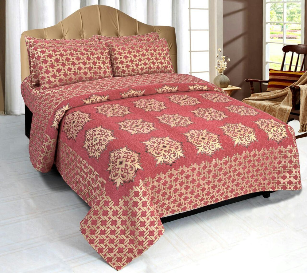 Network of Spades Chenille Bedcovers - C