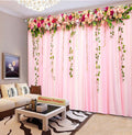 Premium Blackout Digital Curtains - Roses & Vine(Set of 2) 2024 Edition